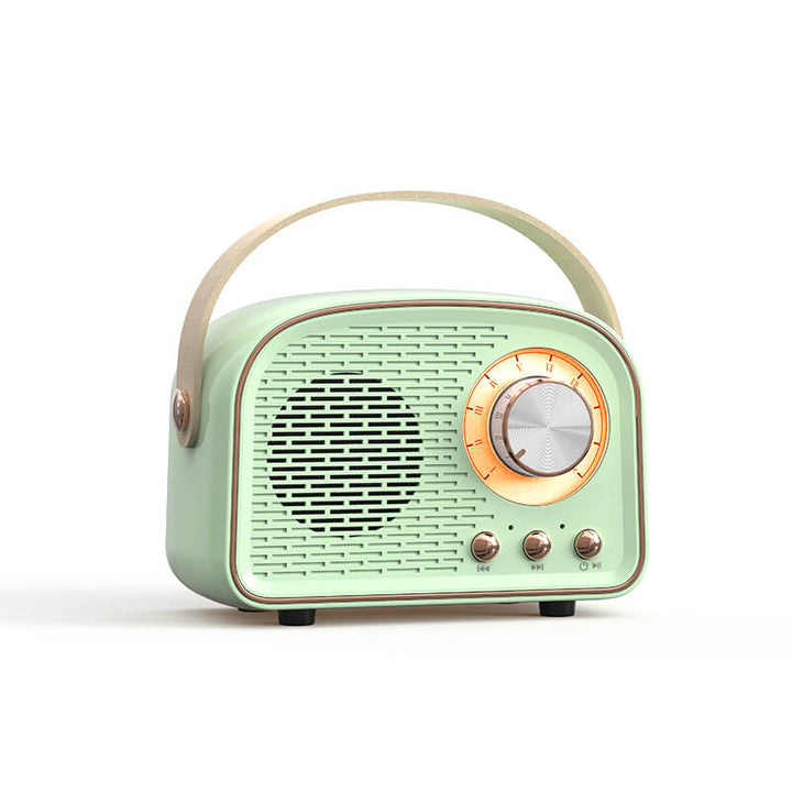 Deko Lautsprecher im Vintage-Look mit Bluetooth Konnektivität und integriertem UKW-Radio. Schick & funktional.