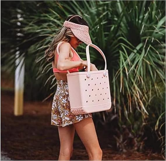 Shopper aus EVA, waschbar & wasserdicht, mit Belüftung, ideal für Strand & Freizeit.