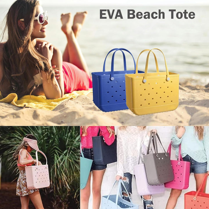 Strapazierfähige Damentasche aus EVA, wasserdicht & waschbar, für Strandurlaub.