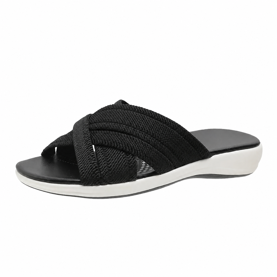 Beige FOAMCLOUD Damensandalen, perfekt als bequeme Sommerschuhe mit leichter Plattform für entspannte Tage.