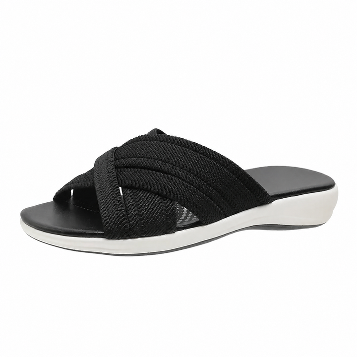 Beige FOAMCLOUD Damensandalen, perfekt als bequeme Sommerschuhe mit leichter Plattform für entspannte Tage.