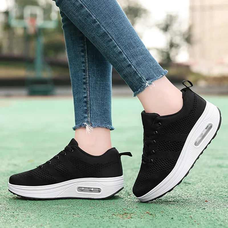 Gesundheitsschuhe für Damen: Orthopädische Sneaker mit Dämpfung, wohltuend für die Füße.