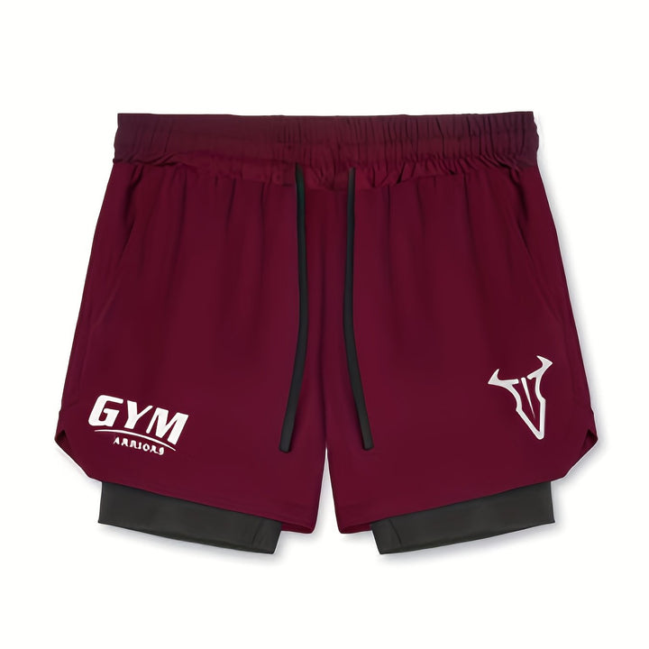 Leichte 2-in-1 Herren Trainingsshorts, mit feuchtigkeitsregulierender Technologie.
