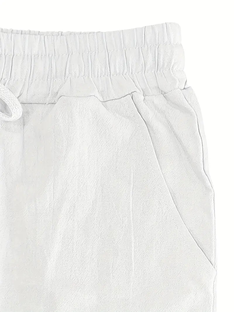 Marineblaue Herrenhose, locker & atmungsaktiv. Bequeme Sommerhose für entspannte Tage.