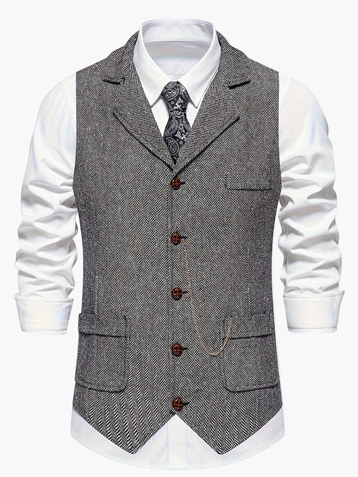 Detaillierte Ansicht der eleganten Herren Anzugweste, Business & festlich.