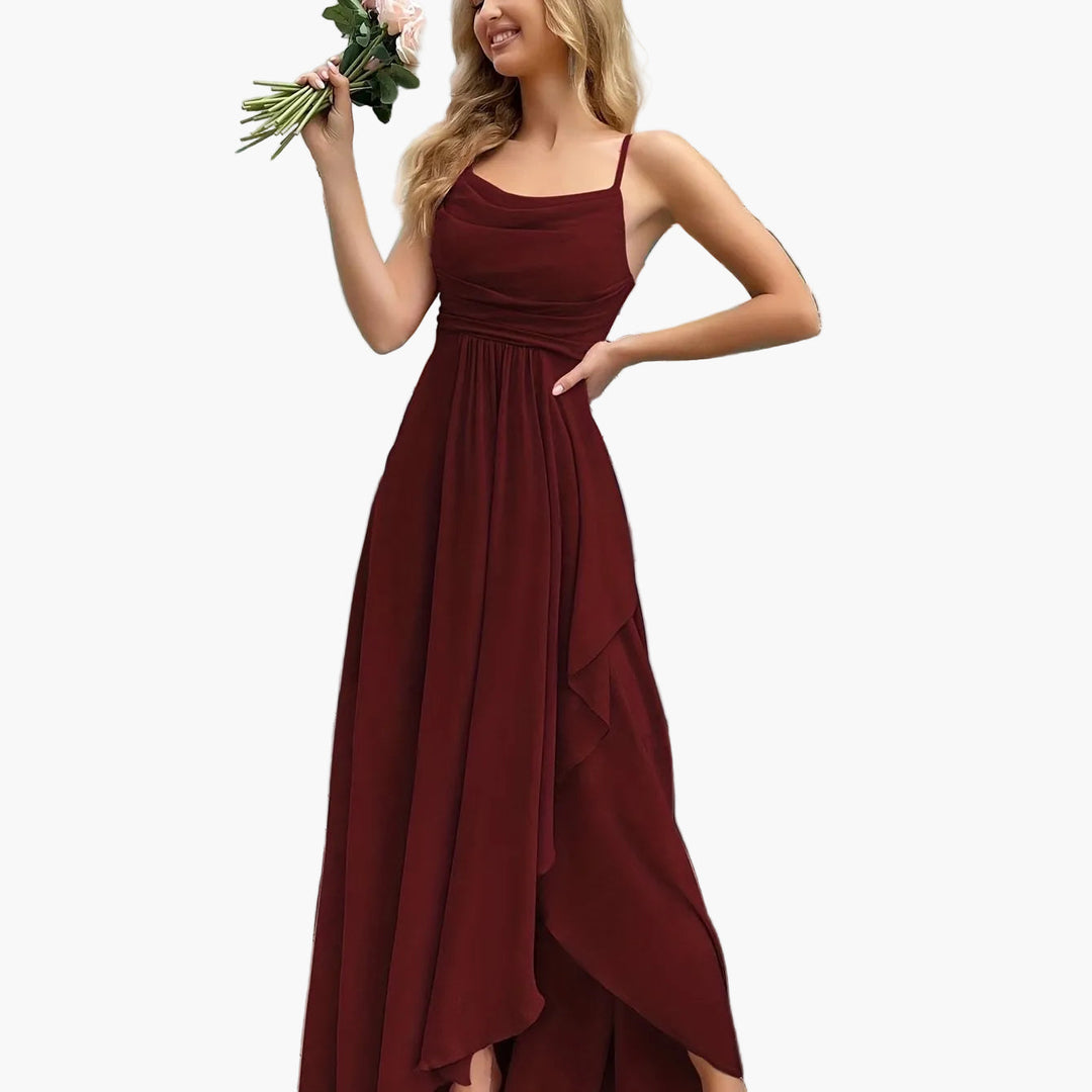 Elegantes Damen Maxikleid Fit & Flare, festlich, für Hochzeitsgäste.