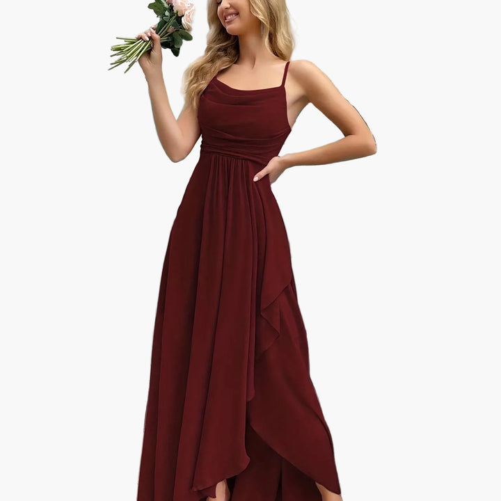 Elegantes Damen Maxikleid Fit & Flare, festlich, für Hochzeitsgäste.