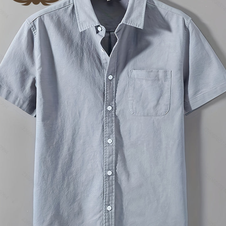 Trendiges Herren Kurzarm Hemd für Business und Freizeit. Moderner Style für Sommer.