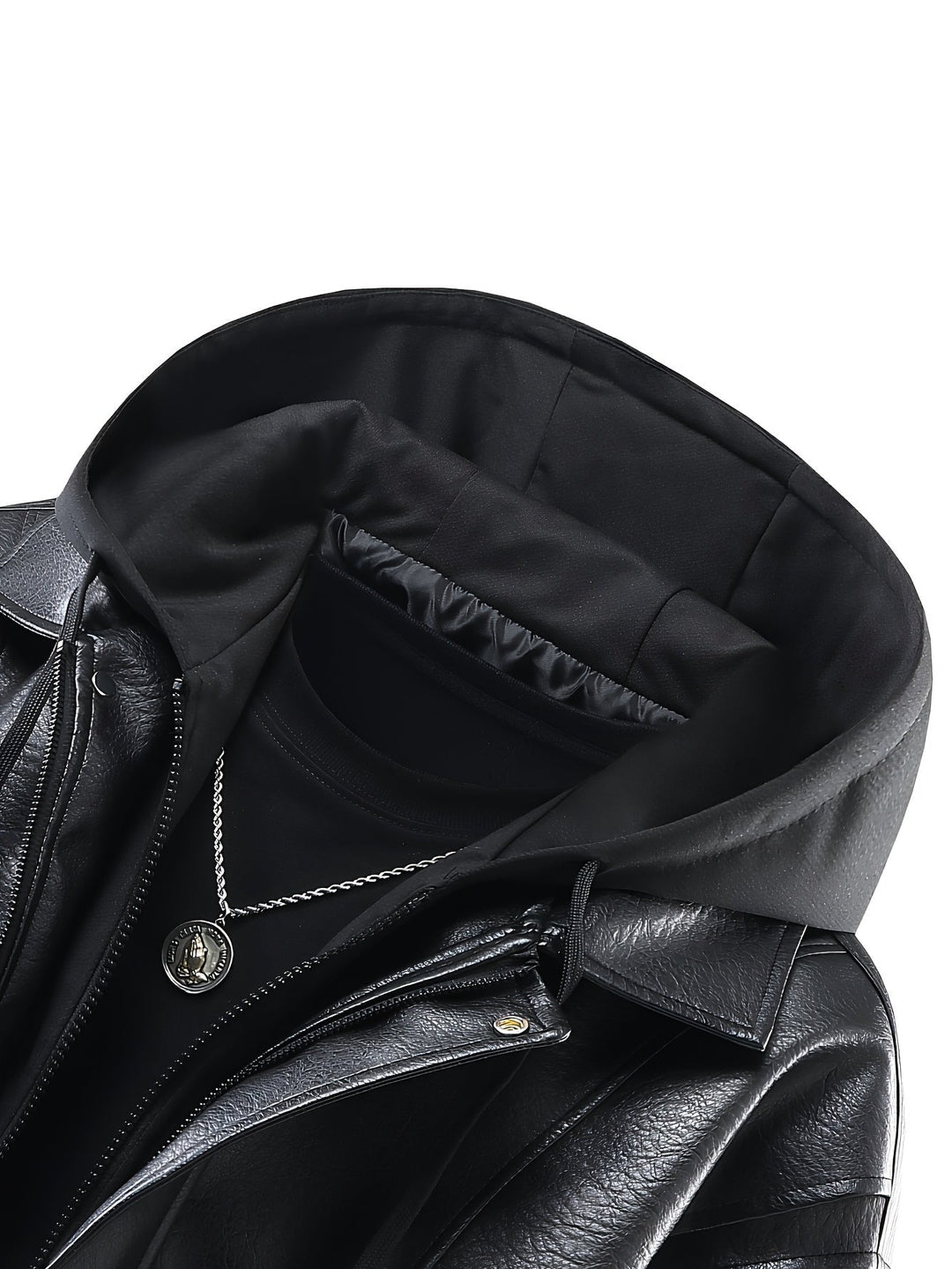 Stilvolle Herren Bomberjacke mit Kapuze, glattes Material. Vielseitige Freizeitjacke in Schwarz für Herbst.