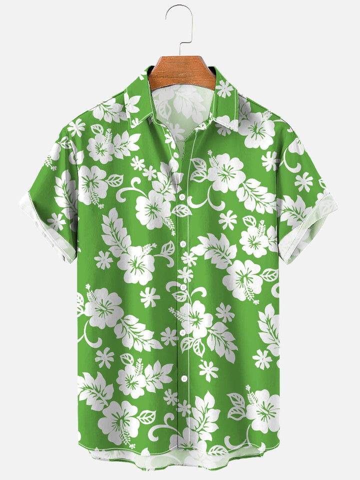 Bequemes Herren Printhemd mit Blumenmuster. Perfekt für den stilbewussten Mann im Alltag.