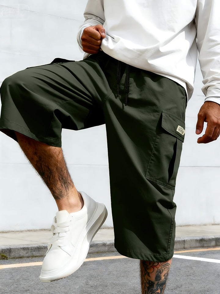 Leichte Herren Streetwear Shorts für Sommer & Frühling, bequeme Freizeit-Bermuda.
