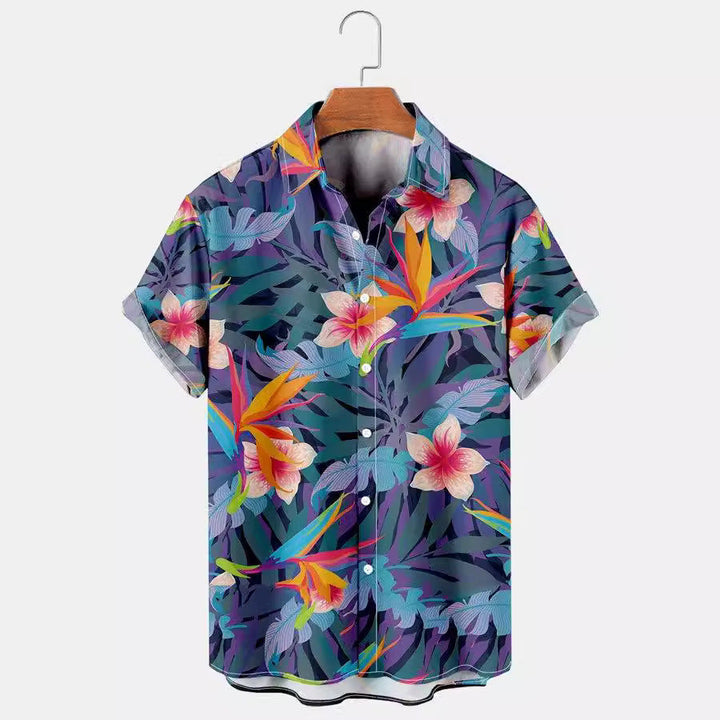 Sommerliches Herren Freizeithemd mit Blumenmuster. Ultimativer Komfort und stylisches Statement.
