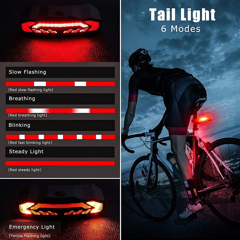 Kompakte Fernbedienung für Fahrrad Smart Rücklichtalarm, Blinker, Bremslicht und Hupenfunktion.