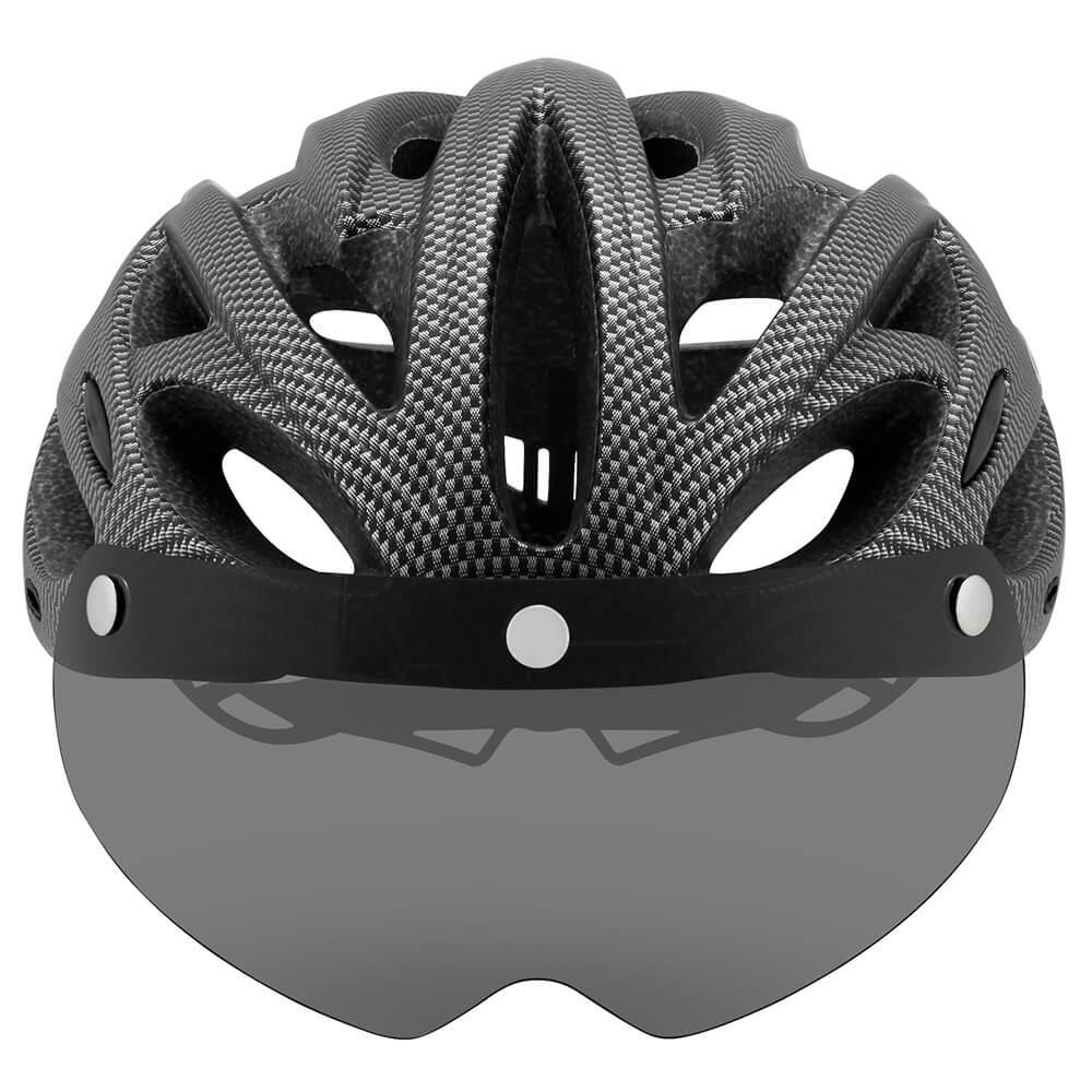Stylischer Unisex-Fahrradhelm mit Visier & effizienter Belüftung, ideal für lange Radtouren & Mountainbiking.