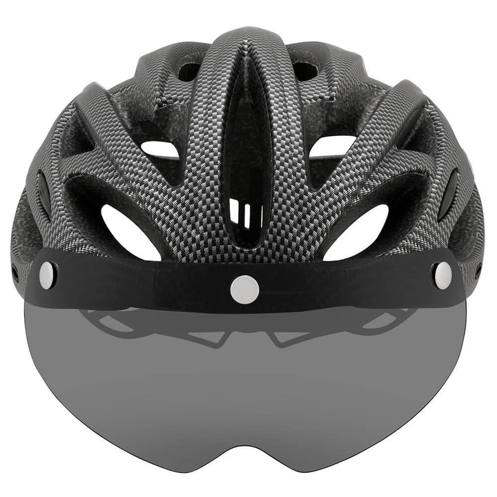 Stylischer Unisex-Fahrradhelm mit Visier & effizienter Belüftung, ideal für lange Radtouren & Mountainbiking.