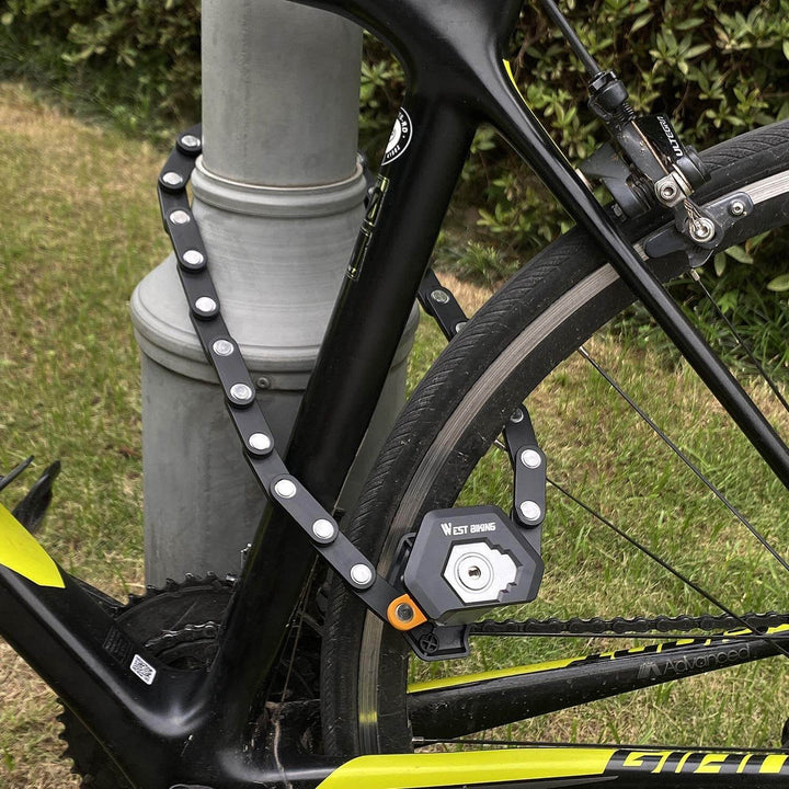 Hochwertiges Faltschloss, perfekt für E-Bike- & Fahrradsicherheit. Bietet zuverlässigen Diebstahlschutz und ist sehr kompakt.