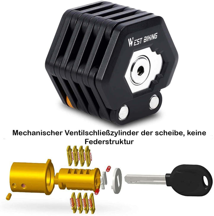 Sicheres und robustes Faltschloss, ideal für Fahrrad & E-Bike. Hoher Diebstahlschutz und einfache Handhabung für mehr Sicherheit.