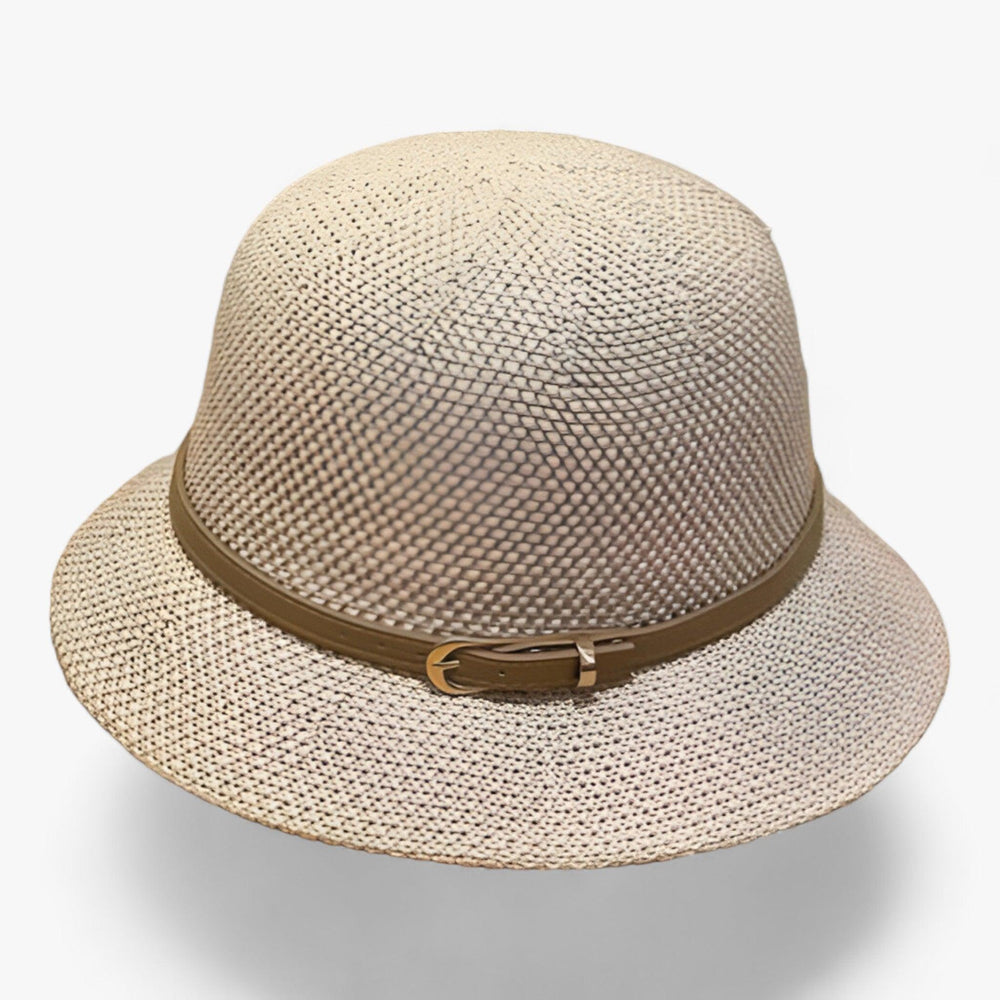 Eleganter Damen-Leinenhut mit UV-Schutz, perfekt für Sommer, Strand & Reiseaccessoire.