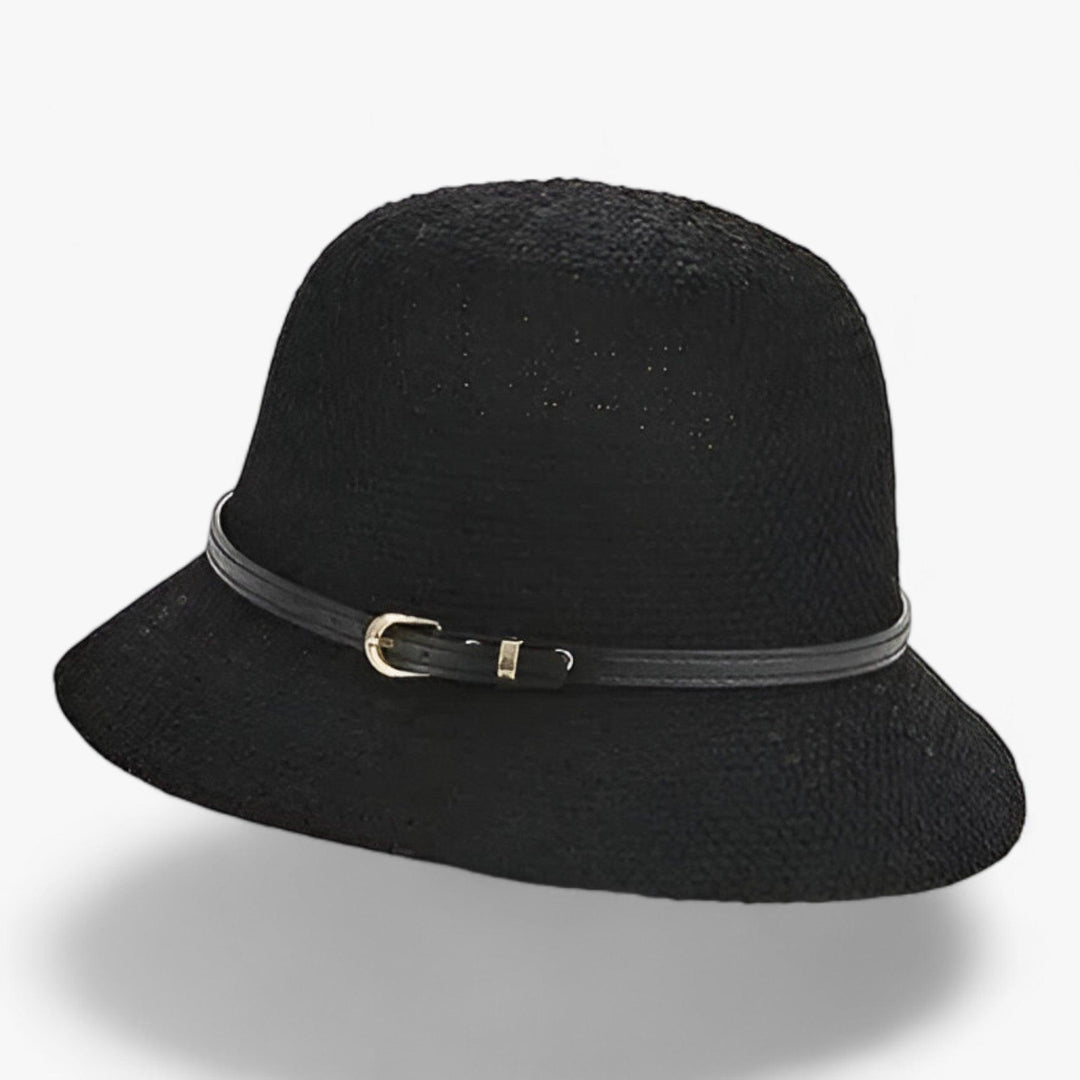 Stylischer Damen-Sommerhut aus Leinen, faltbar & UV-schützend, für Modebewusste am Strand.