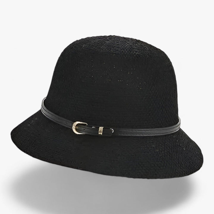 Stylischer Damen-Sommerhut aus Leinen, faltbar & UV-schützend, für Modebewusste am Strand.