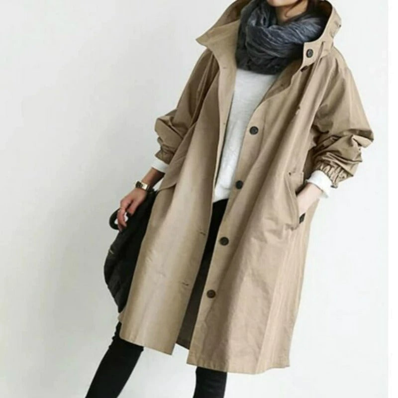 Zeitloser Damen Trenchcoat, eleganter Klassiker für Frühling & Herbst. Stilvolle Übergangsjacke, perfekt für Business.