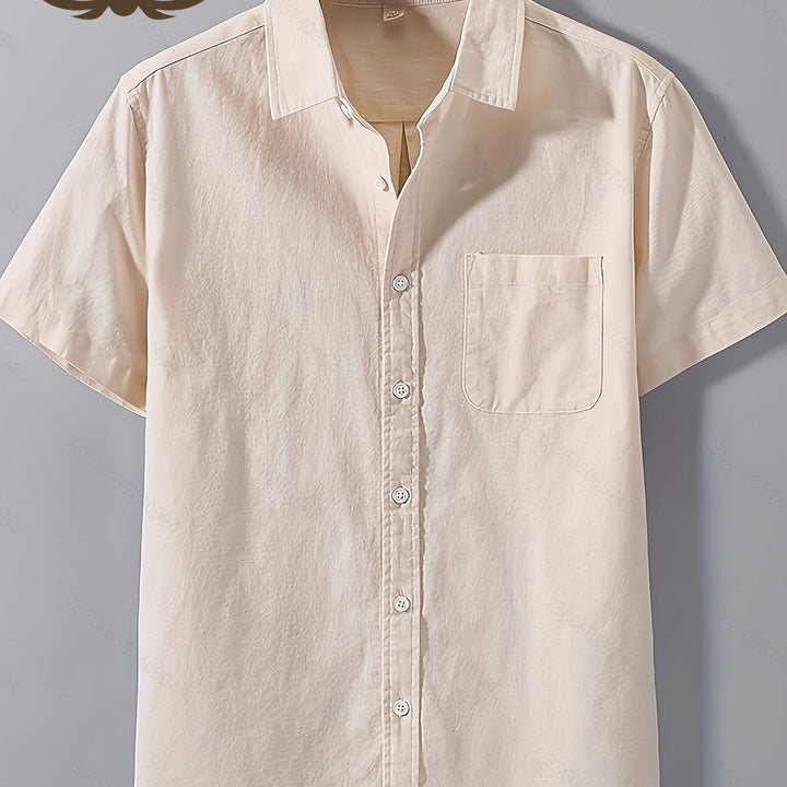 Alltags-taugliches Herren Kurzarmhemd. Klassisch-modern für Büro, Freizeit & Sommerlooks.