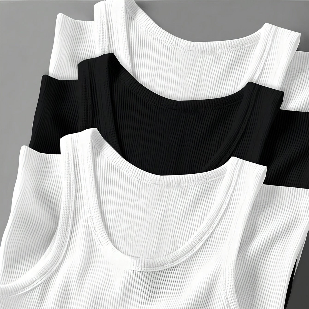 Herren Sportliches Tanktop Set: Klassisch, modern, für Fitness & Freizeit. Atmungsaktive Workout-Bekleidung.