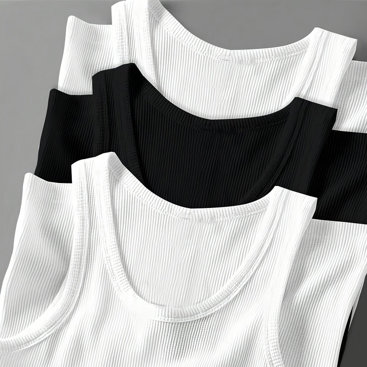 Herren Sportliches Tanktop Set: Klassisch, modern, für Fitness & Freizeit. Atmungsaktive Workout-Bekleidung.