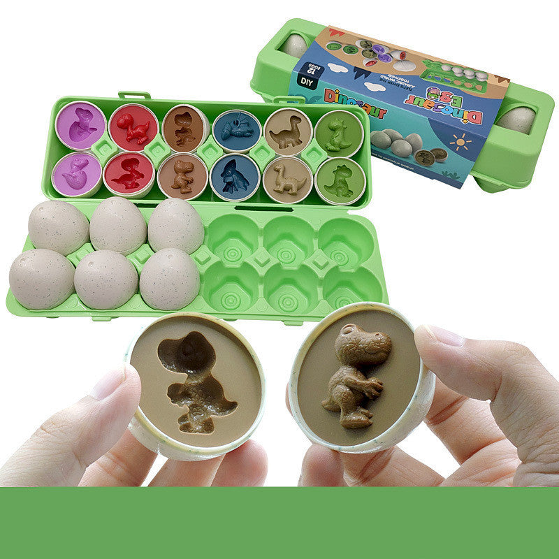12 farbige Spielzeug-Eier zum Stecken, mit passenden Formen und Zahlen für Kinder.