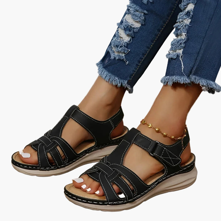 Damen Orthopädische Komfortsandalen, stilvoll & bequem, bieten gesunden Füßen optimalen Halt.