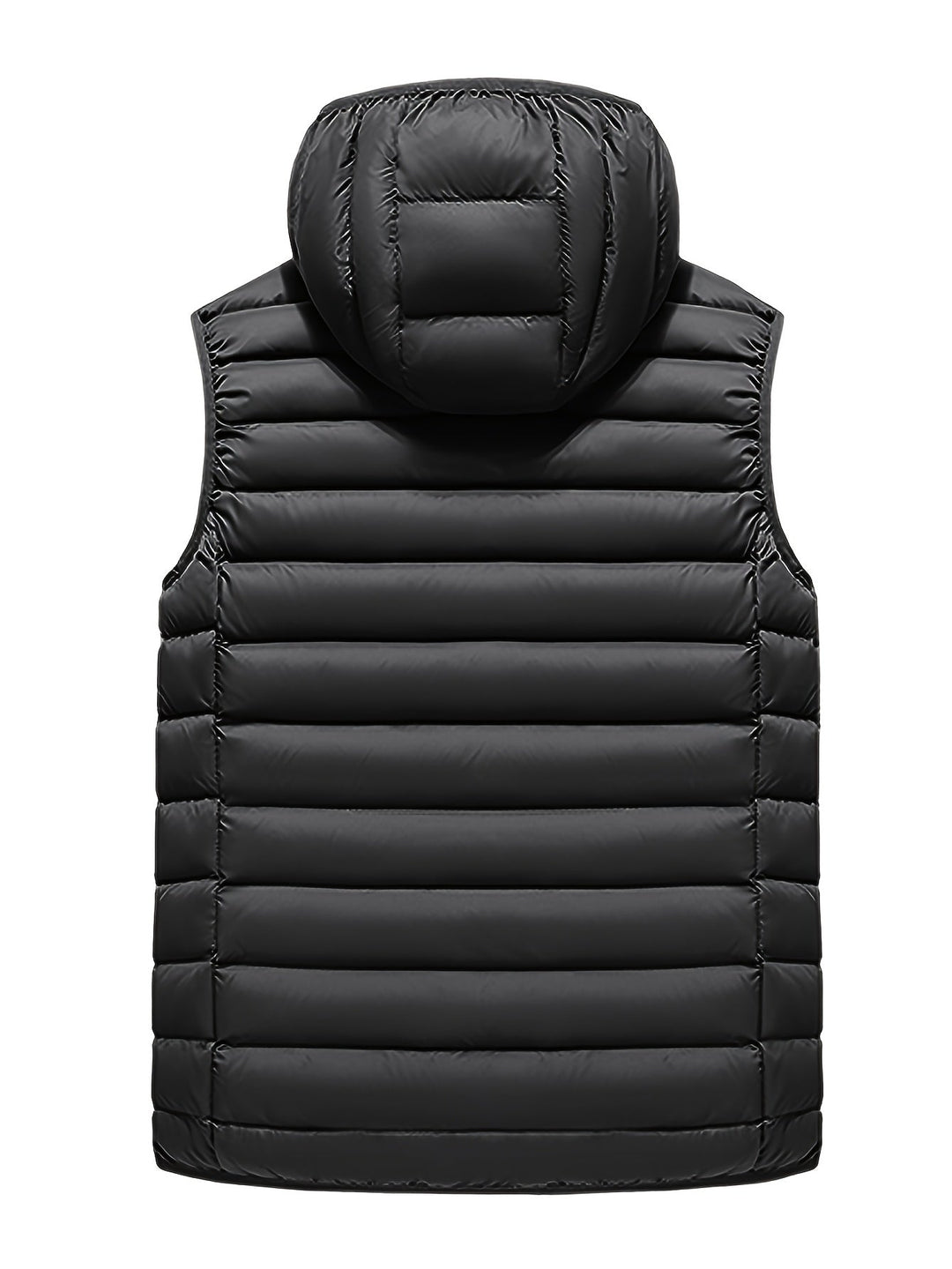 Robuste Herren Outdoor-Steppweste mit Kapuze, ideal für Aktivitäten in der Übergangszeit.