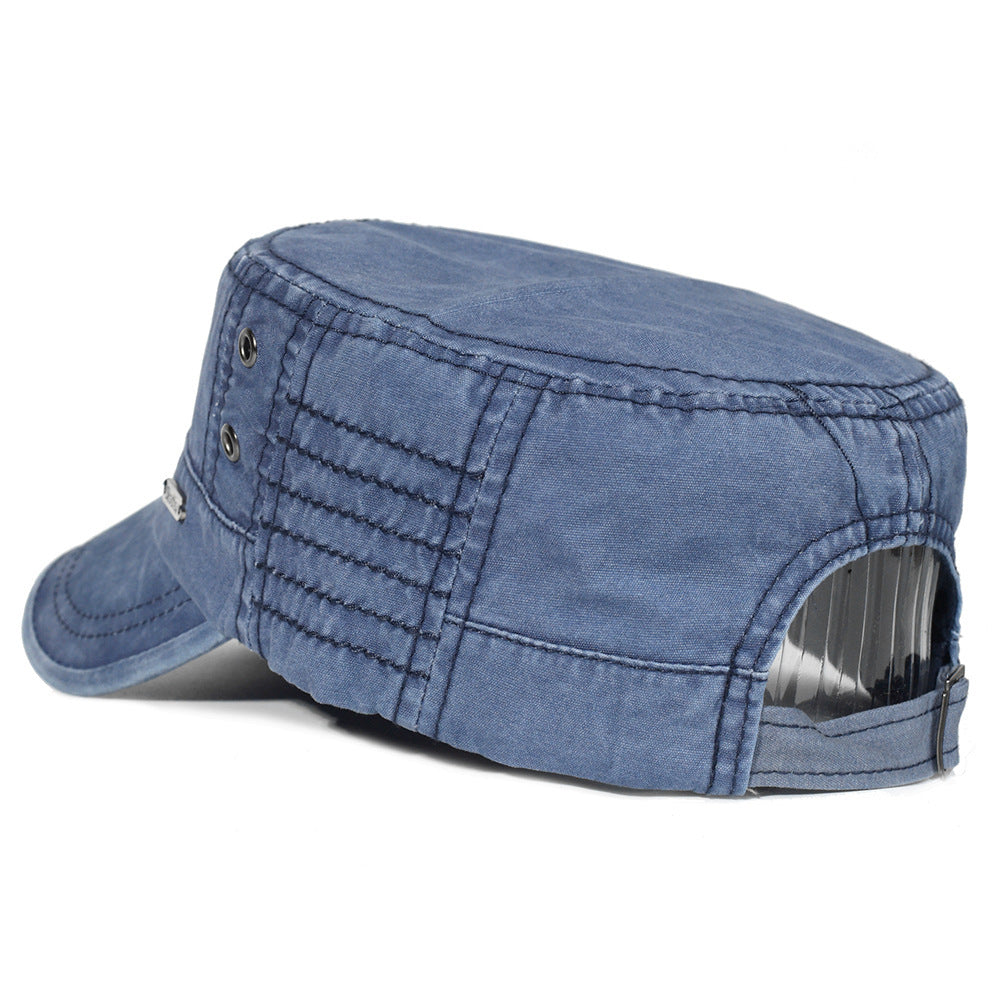 Lässige Vintage Militärkappe für Herren, verstellbar, als stylisches Accessoire für Alltag & Reise.