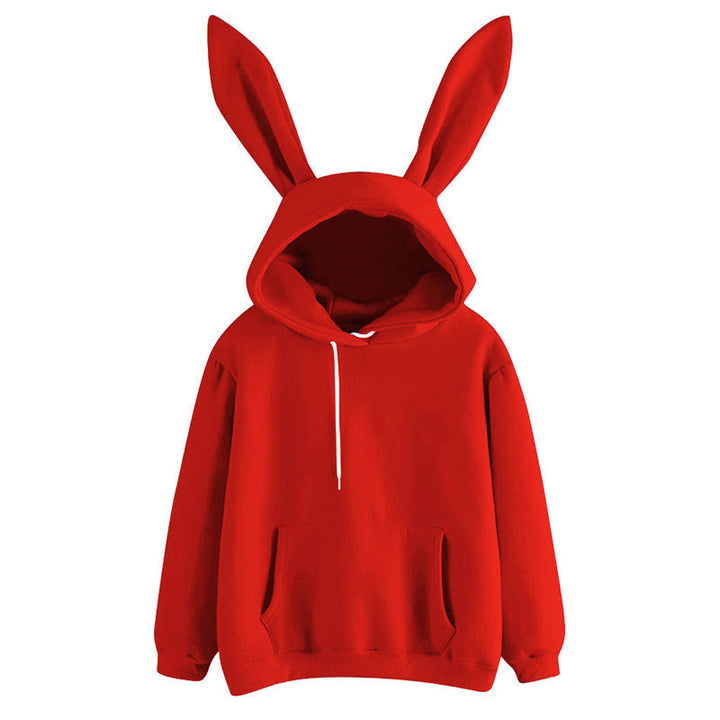 Frauen Langarm-Hoodie mit Kapuze und trendigem Print, vielseitig kombinierbar für deinen Stil.