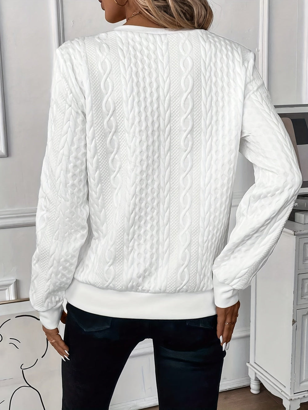 Gemütlicher Damenpullover mit Stehkragen und praktischem Reißverschluss. Ideal für den Lagenlook.