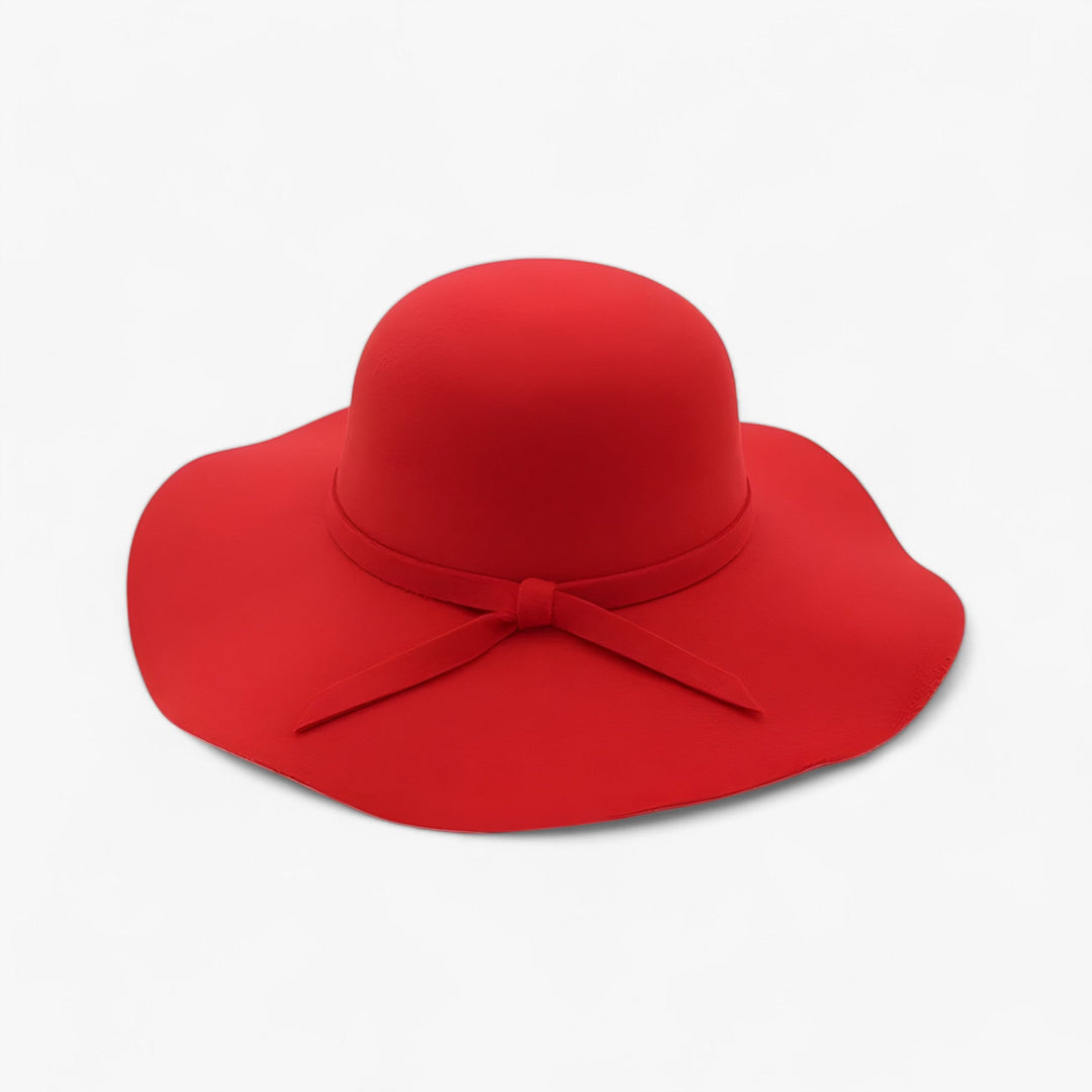 Eleganter Damen Fedora Hut aus warmem Wollfilz; stilvolles Accessoire für Herbst & Winter.