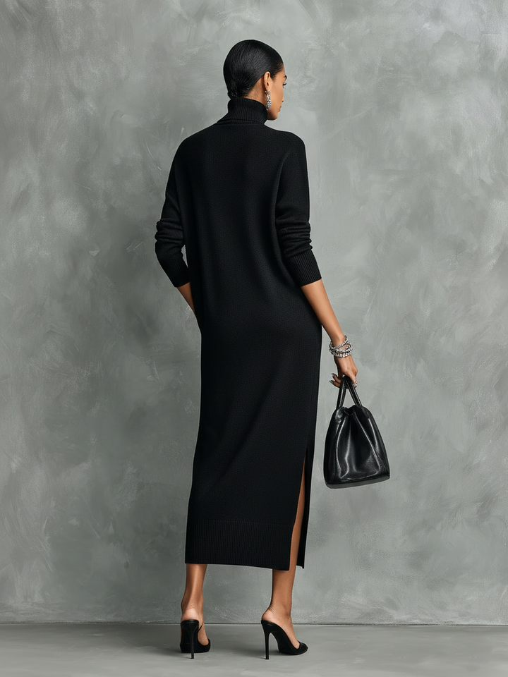 Damen Herbst-Midikleid, elegant & zeitlos. Perfekt für festliche Anlässe und gehobene Herbstmode. Bequemer Schnitt.