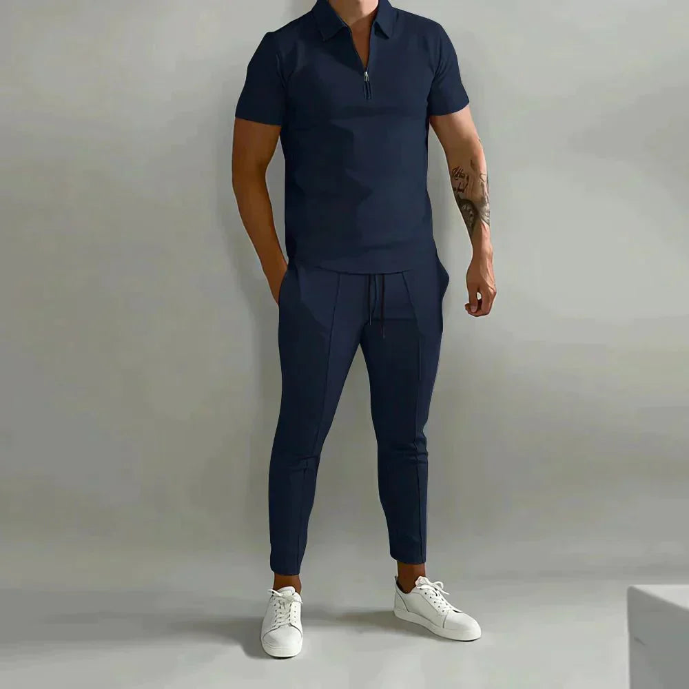 Herren Leinen-Hemd und Hose Set "Adrian" in Naturfarbe, elegant & bequem für jeden Anlass.