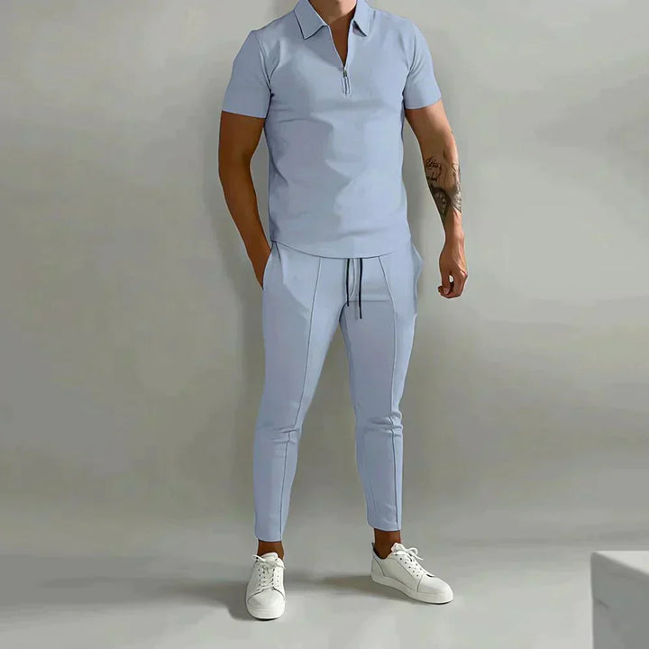 Stilvolles Herren Leinen-Outfit "Adrian" als Zwei-Teiler, perfekt für Business und entspannte Freizeit.