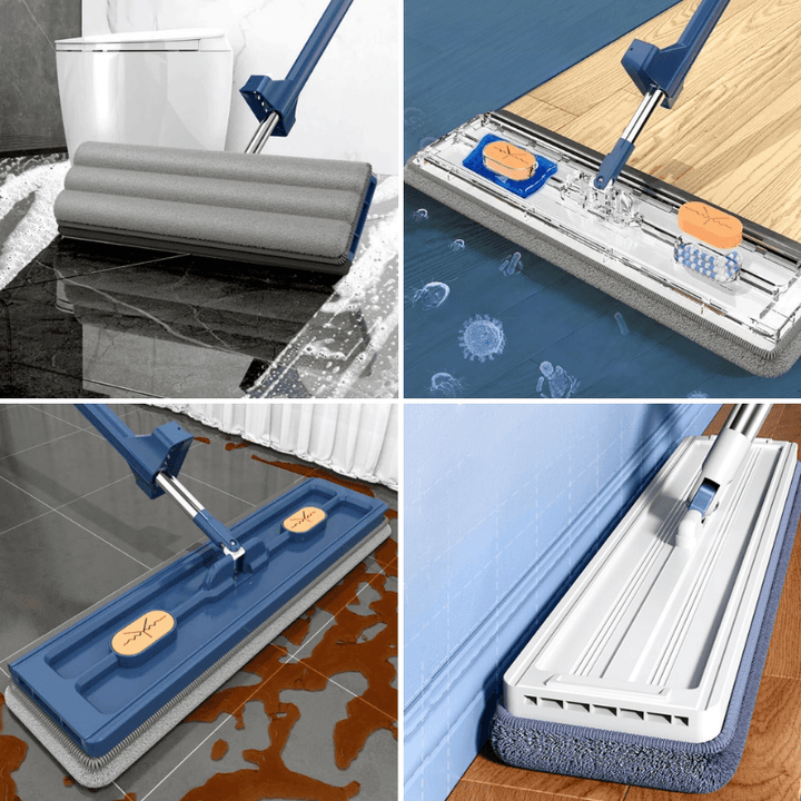 Ergonomischer drehbarer Mikrofaser-Mopp, ein praktischer Haushaltshelfer für müheloses Putzen und Wischen.