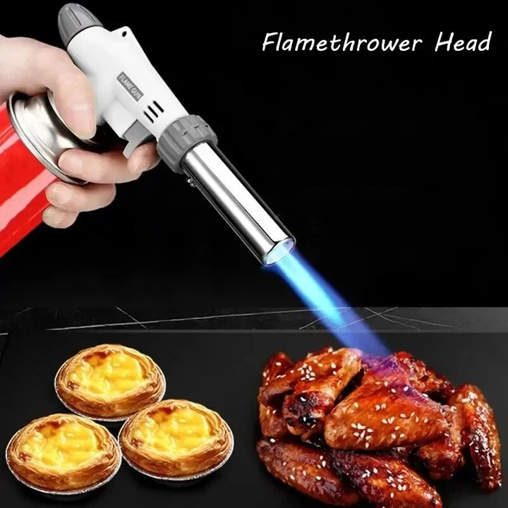 Kompakter Butangas-Brenner aus Metall für Outdoor-Kochen, Camping & BBQ. Tragbarer Gaskocher für Zelttouren.