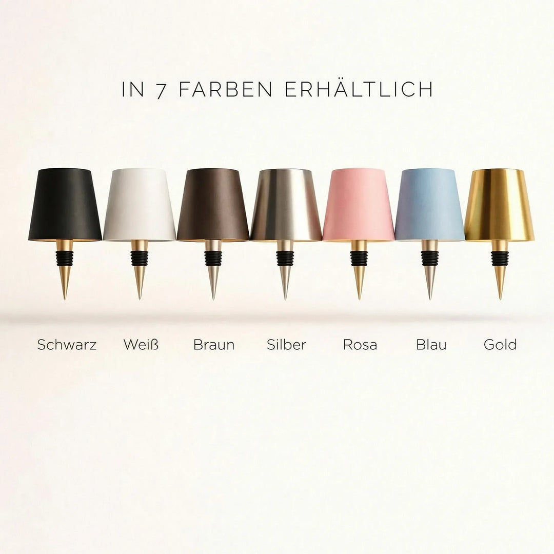 Elegantes Flaschenlicht mit Akku, warmweißes LED Licht für jede Tischdekoration.