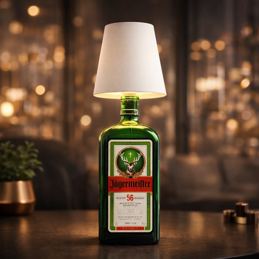 Kompakte Akku-LED-Lampe für gemütliche Abende; kabellose Flaschenlicht Dekoration.