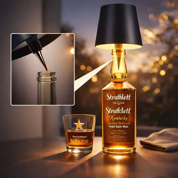 Akku-LED-Lampe als kabellose Tischleuchte; schafft gemütliche Atmosphäre.
