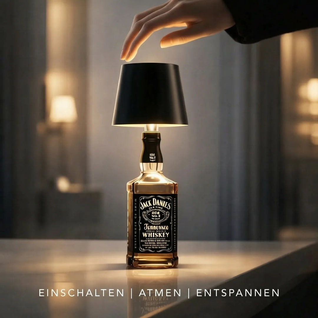 LED Flaschenlicht: Dekorative Akku-Tischlampe für ein stimmungsvolles Ambiente.