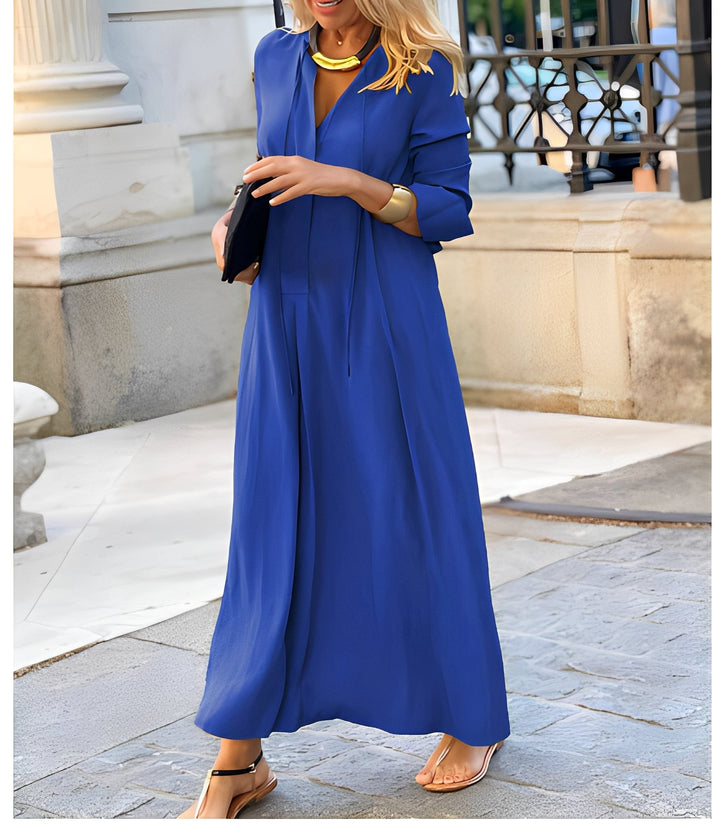 Komfortables Damen Maxikleid, fließend und lang, ideal für den Alltag und elegante Looks.