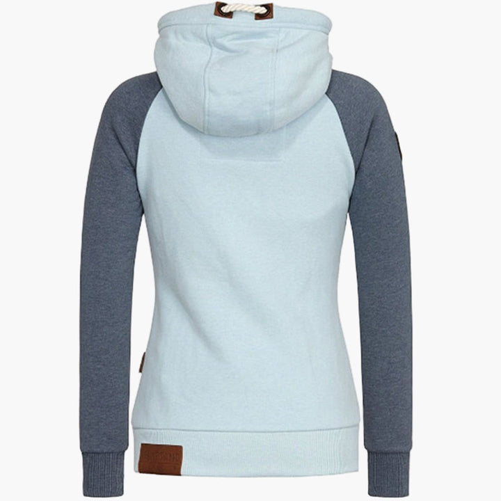 Sportlicher Damen-Hoodie mit Reißverschluss. Bequeme Kapuzenjacke für aktive Freizeitmode.
