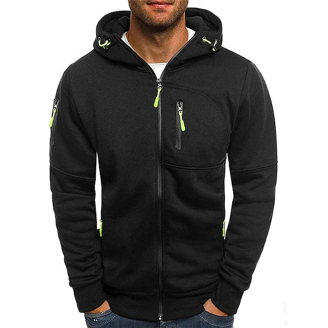 Moderne Herren Strickjacke mit Reißverschluss, ideal für Frühling, Herbst und Winter. Bequem & stilvoll.