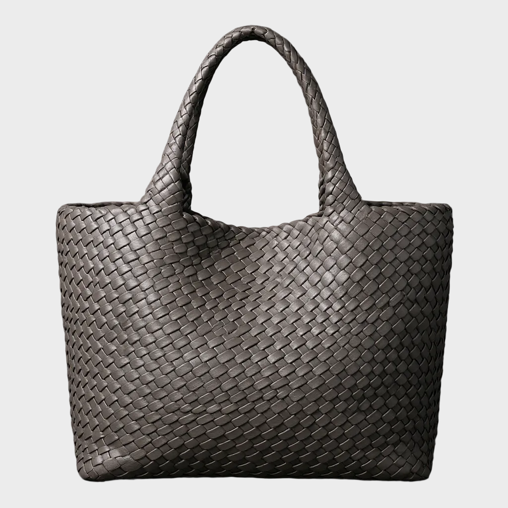Premium Leder Schultertasche: Elegante, geflochtene Damen Tasche; ein modisches Accessoire.