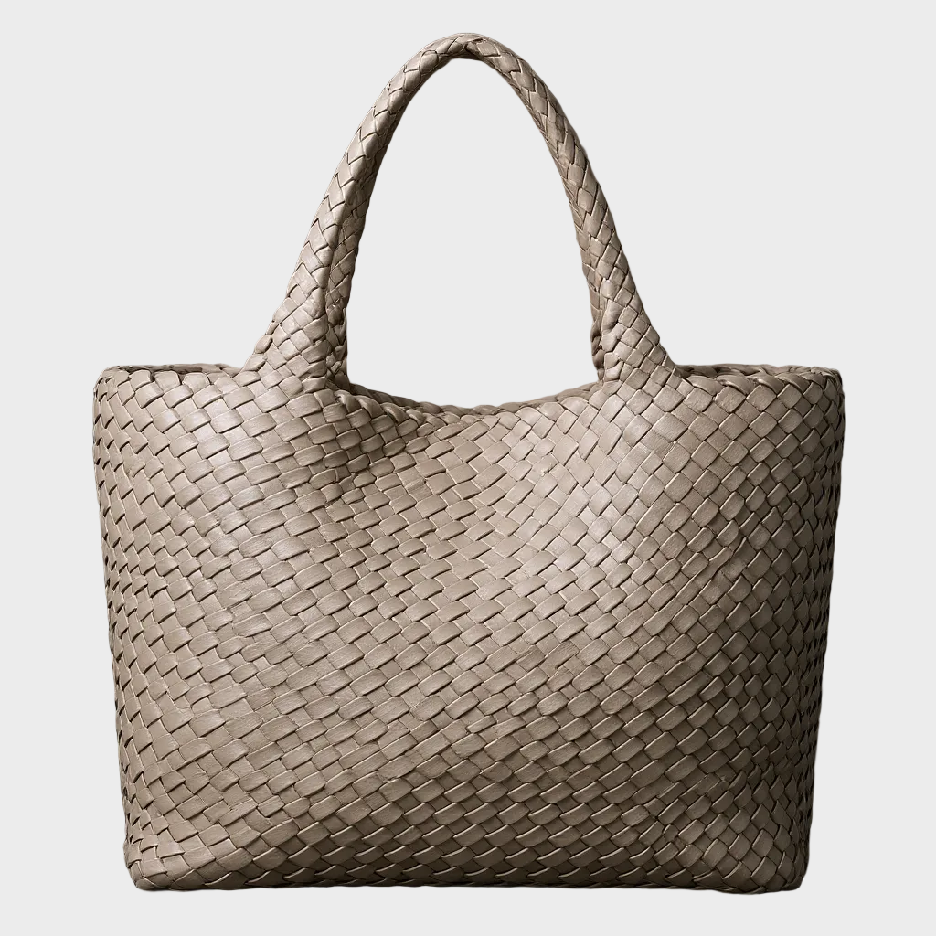 Damen Alltagstasche aus Leder: Geflochtene Schultertasche, geräumig und chic; die ideale Handtasche.
