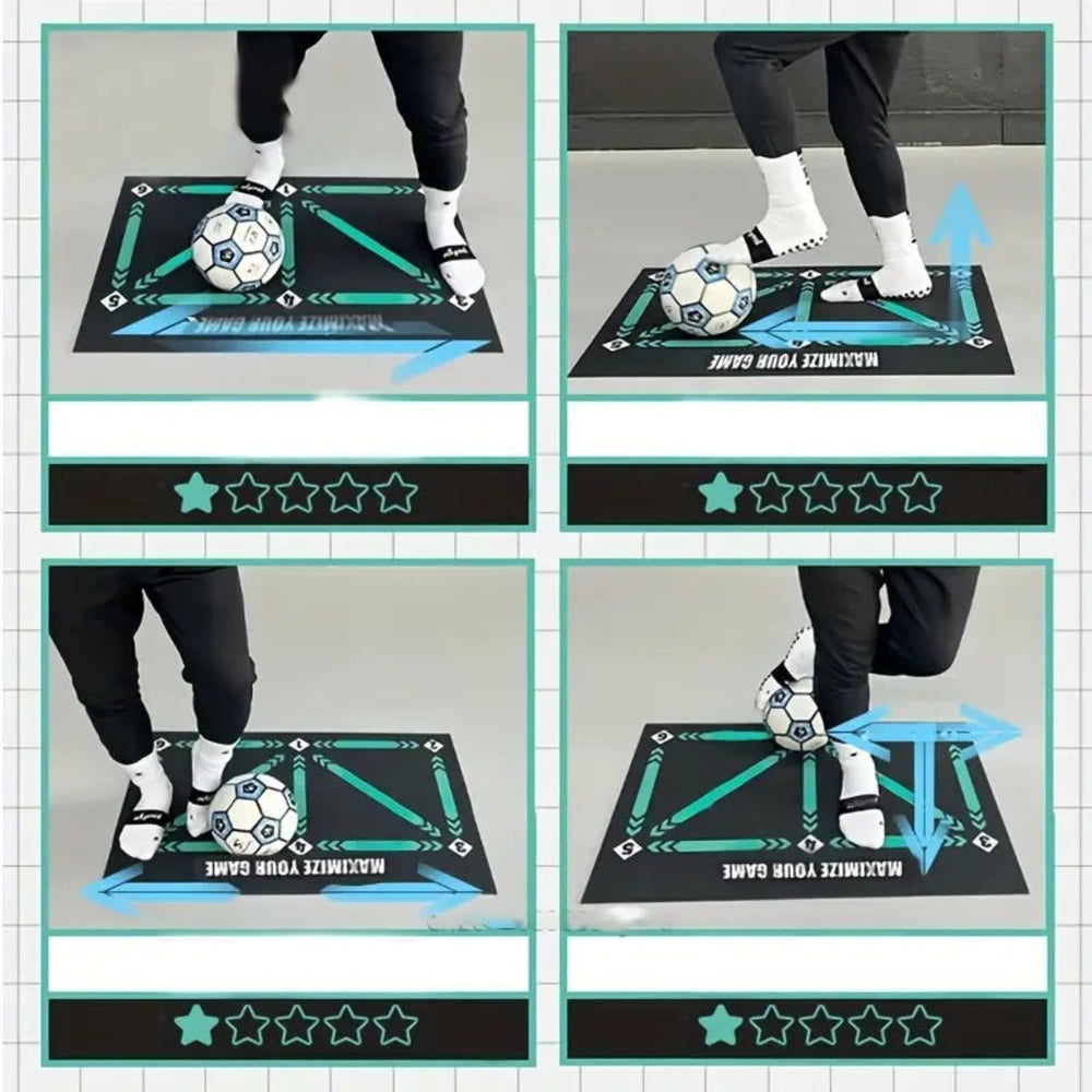 Fußball-Trainingsmatte für effizientes Heimtraining; verbessert Dribbling, Ballkontrolle & Präzision.